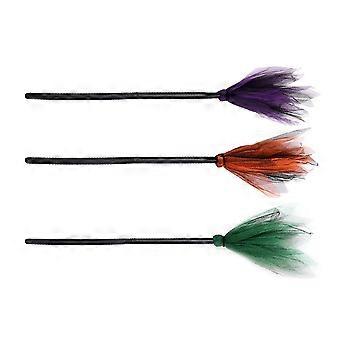 3kpl Halloween Witch Broom Witch Broomstick Cosplay Rekvisiitta Party Asutarvikkeet