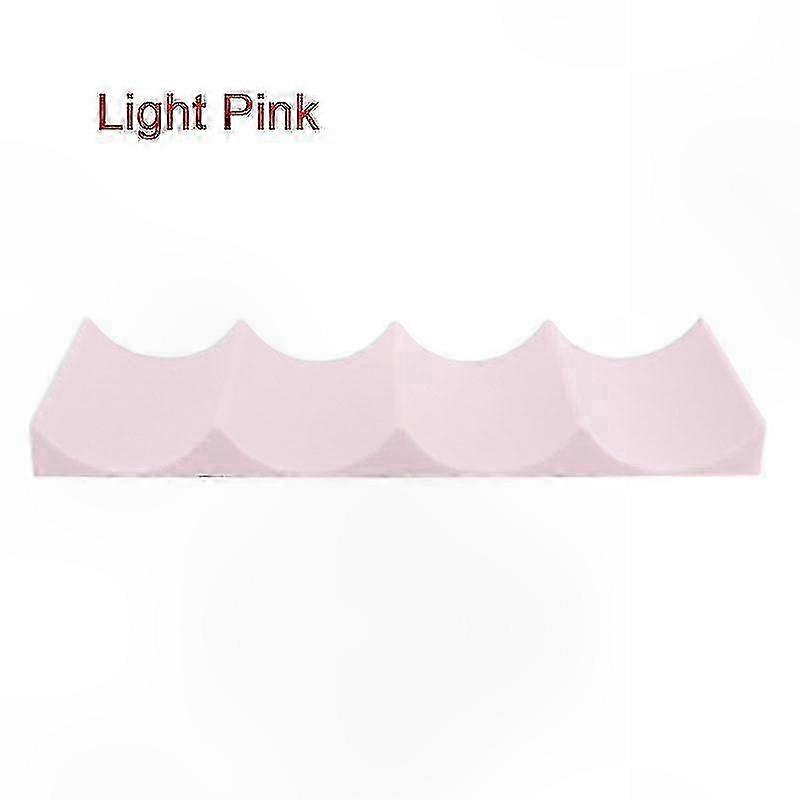 Stackable bottle rack for kitchen refrigerator, wine and beer can storage rack, space-saving, light pink.