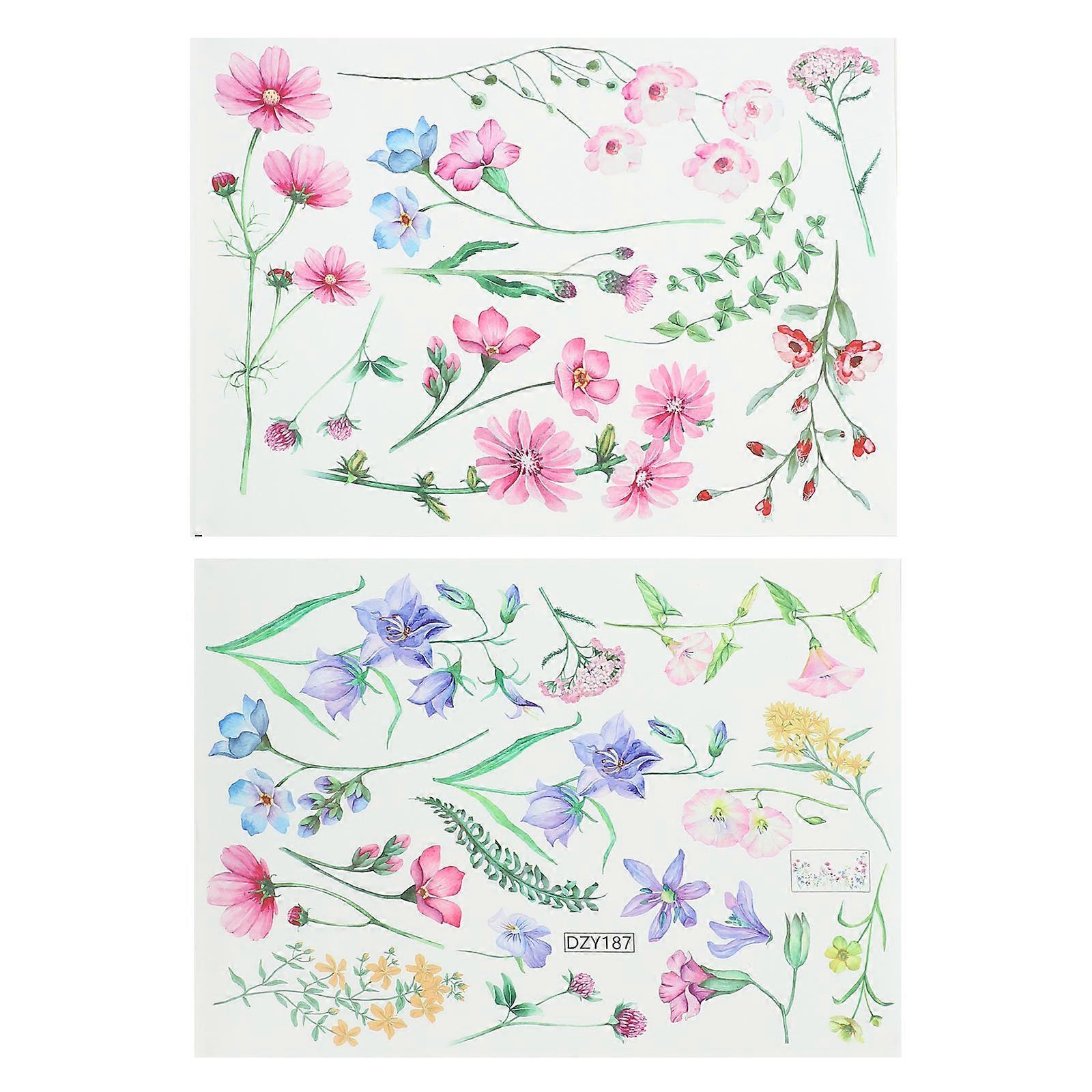 Creative Flower Wall Decal for Wall Background Decoration 6Pcs Set