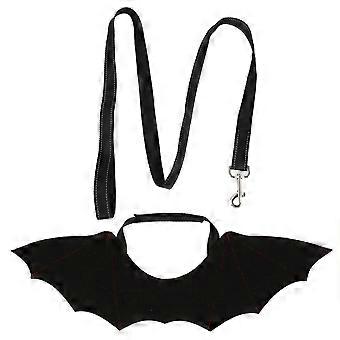 Pet Leash Cat brystet stroppen trekke tau hund vest sele rose krage brystet tilbake bryststroppen Pet forsyninger for Helloween (knapp farge tilfeldig)