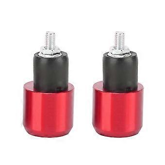 Lot de 2 embouts de guidon ronds universels pour moto, 18-22 mm (rouge rosé)