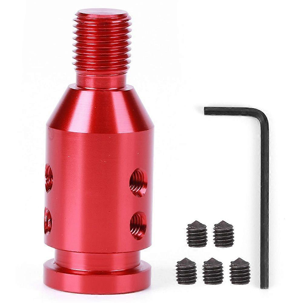 M12x1.25 Shift Knob Adapter Universal Threaded Knobs Boot Retainer for Shifter Level Red YEMAA