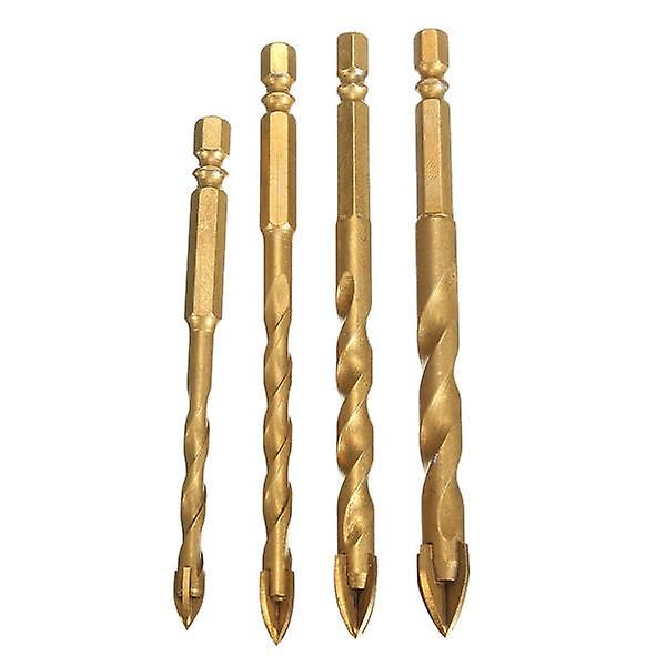 Tungsten Carbide Hex Shank Tile Glass Cross Spear Head Drill Bit 6/8/10/12mm