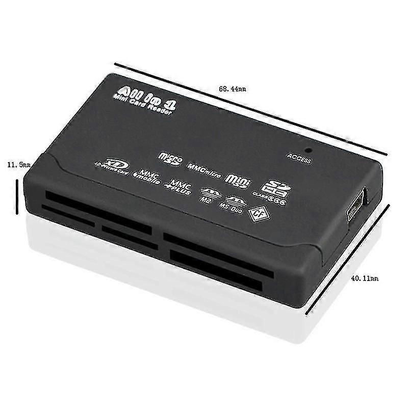 Card Reader Usb2.0 Memory Card Reader Fast Data Transmission Black