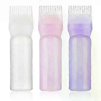 120 ml haarwortel kam applicator fles haarverf applicator kam borstel afgifte salon haarkleuring kappers stylingtools