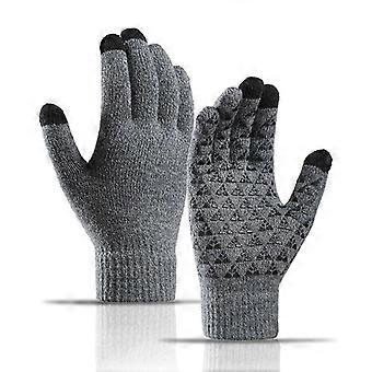 1 paire de gants d’hiver antidérapants unisexes Spandex acrylique fibre super chaud écran tactile gants pour Qinhai en plein air