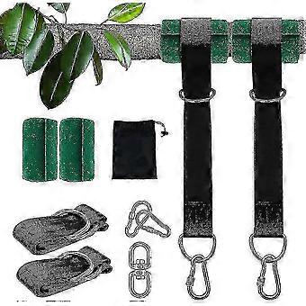 ZWS-Tree Swing Hanging Straps Kit 2x5ft Heavy Duty Swing Hanger With Carabiners, Tree Protectors And Swivel Hook