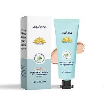 Zephoco ivory white moisturizing foundation - gentle, nourishing, light & thin makeup matte, clear & protective foundation for for daily skin care dai