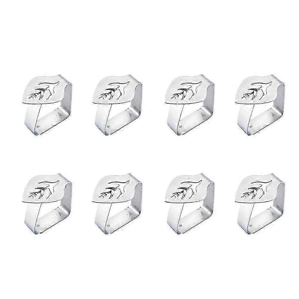 Windproof Tablecloth Clips Stainless Steel  Silver