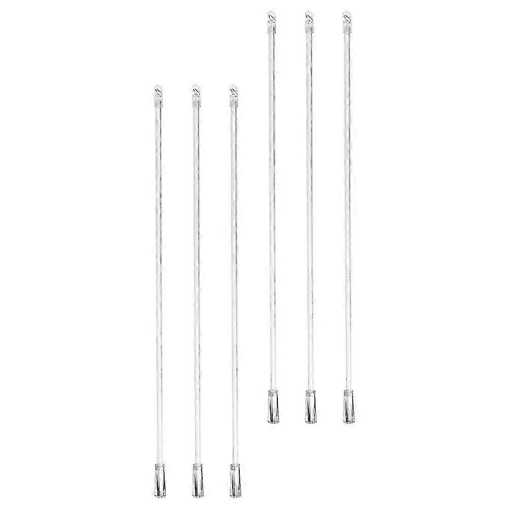 Transparent Blind Rod Replacement with Hook 6Pcs compatible with Vertical Blinds