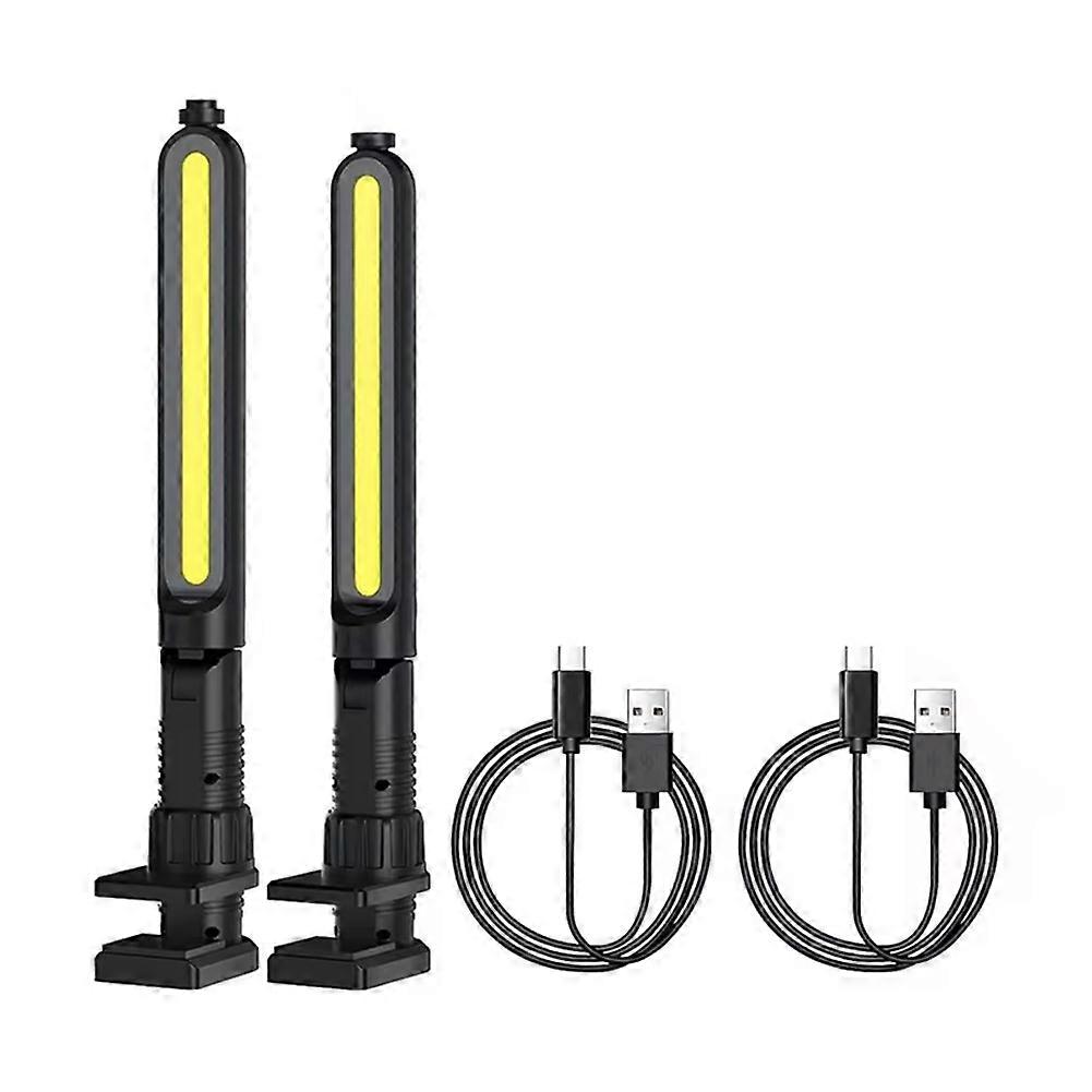 Rechargeable LED Work Light Set with Magnetic Base 3 Modes for Garage and Workshop