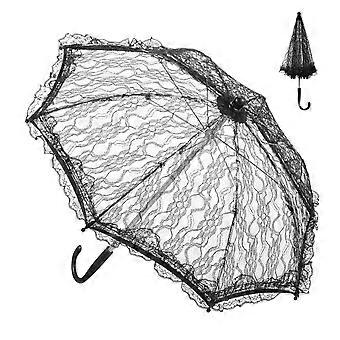 Wedding Bridal Umbrella for Performance Prop 1Pcs Black Lace Parasol