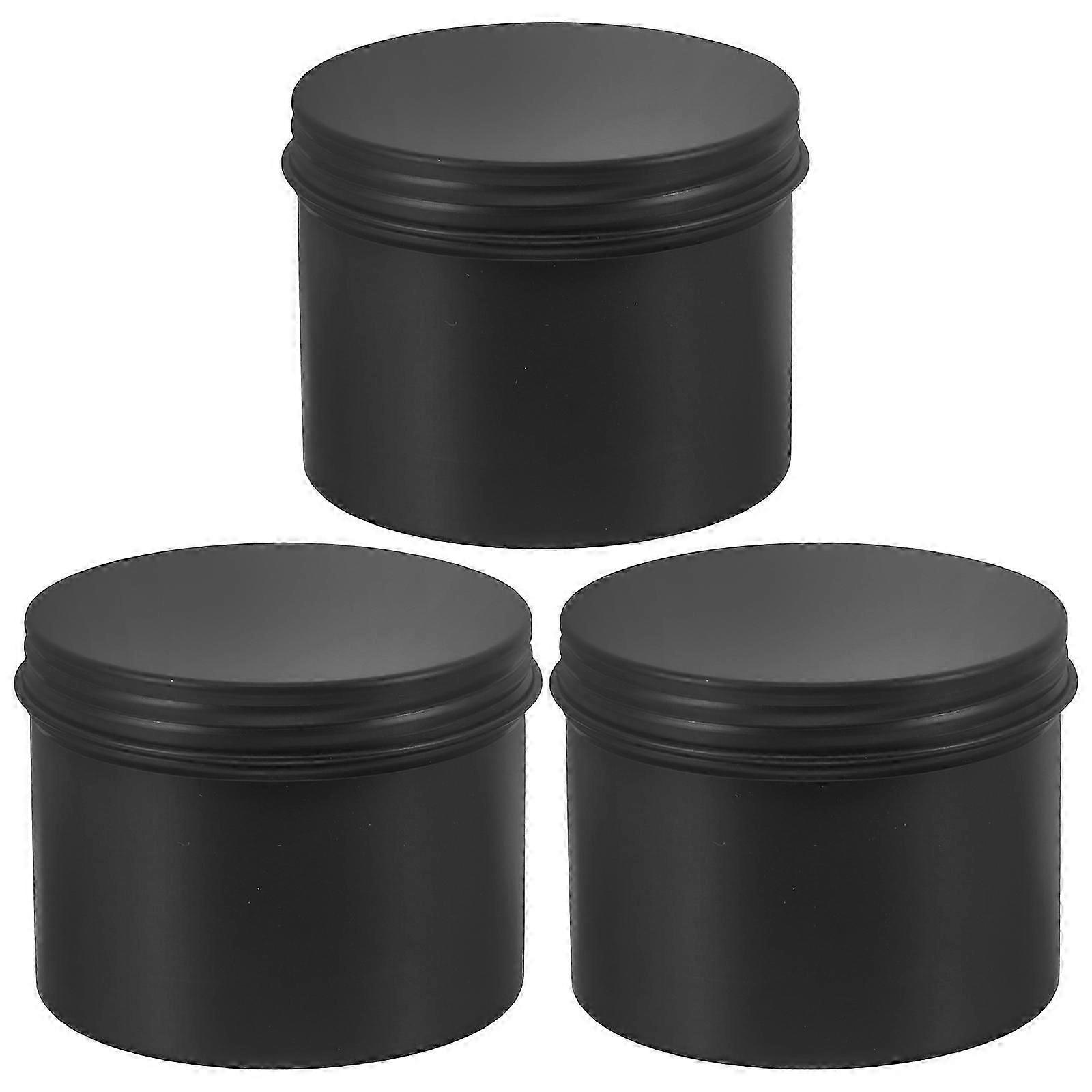 3Pcs Aluminum Soap Box Multi-Function Storage Case Black