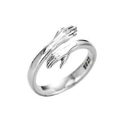 2pcs Two Hand Hug Couples Ring Couples Hug Ring Adjustable Ring