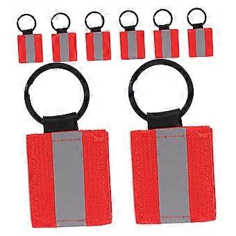 8pcs Reflective Keychain Set for Bags and Backpacks, Visibility Tags for Night Safety