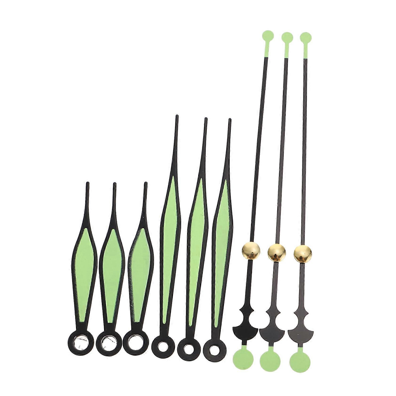 10 Sets Retro Clock Hands Replacement Kit Glow in Dark DIY Quartz Wall Clock  Set