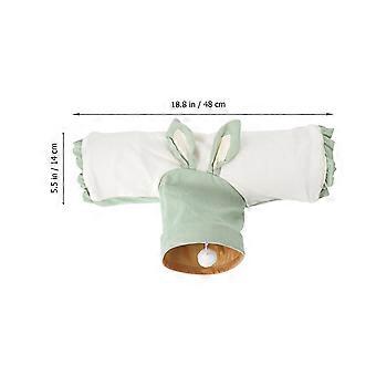 Green Hamster House Tunnel for Playing Small Animals Cloth