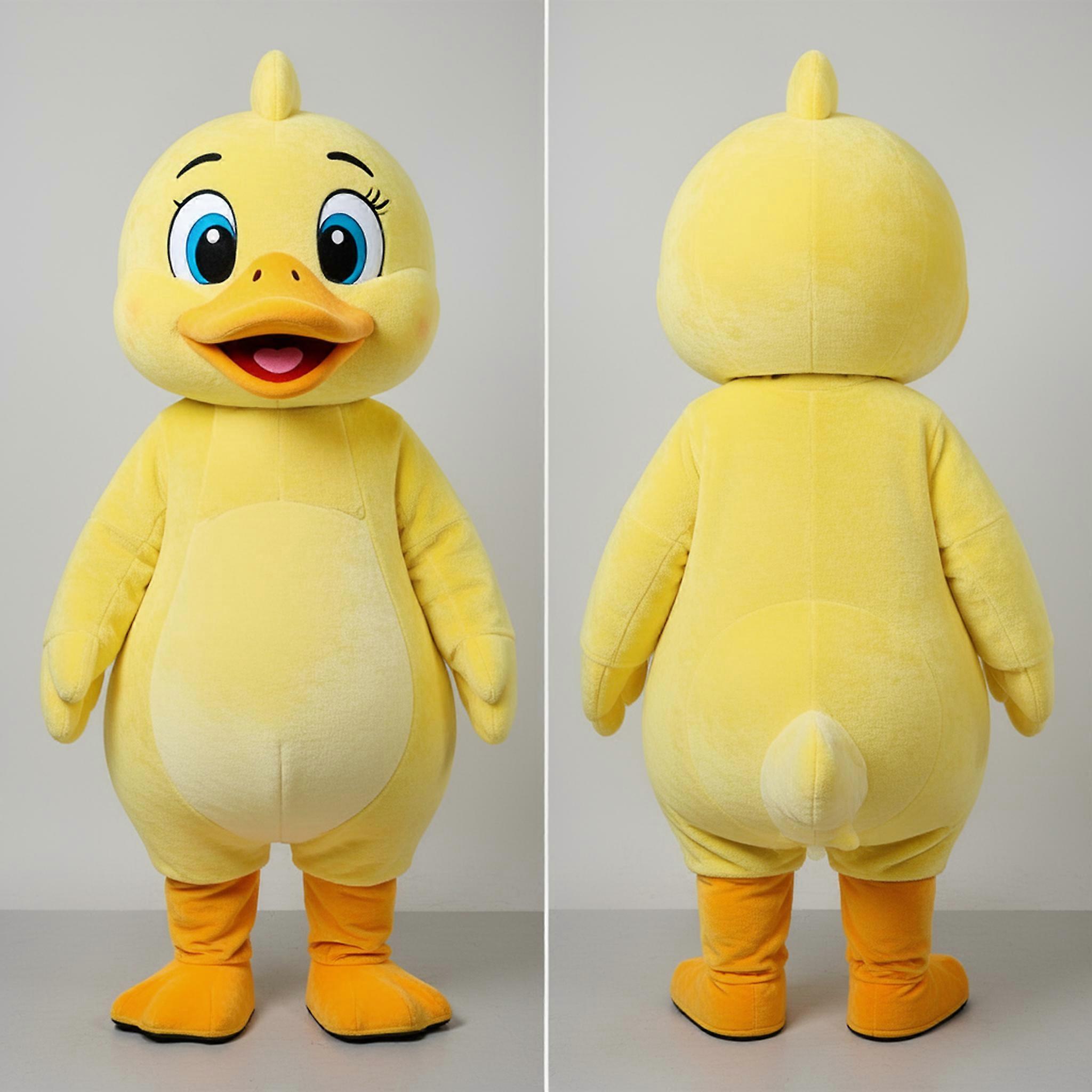 MASTICOT Lemon Yellow Cartoon Geese Mascot