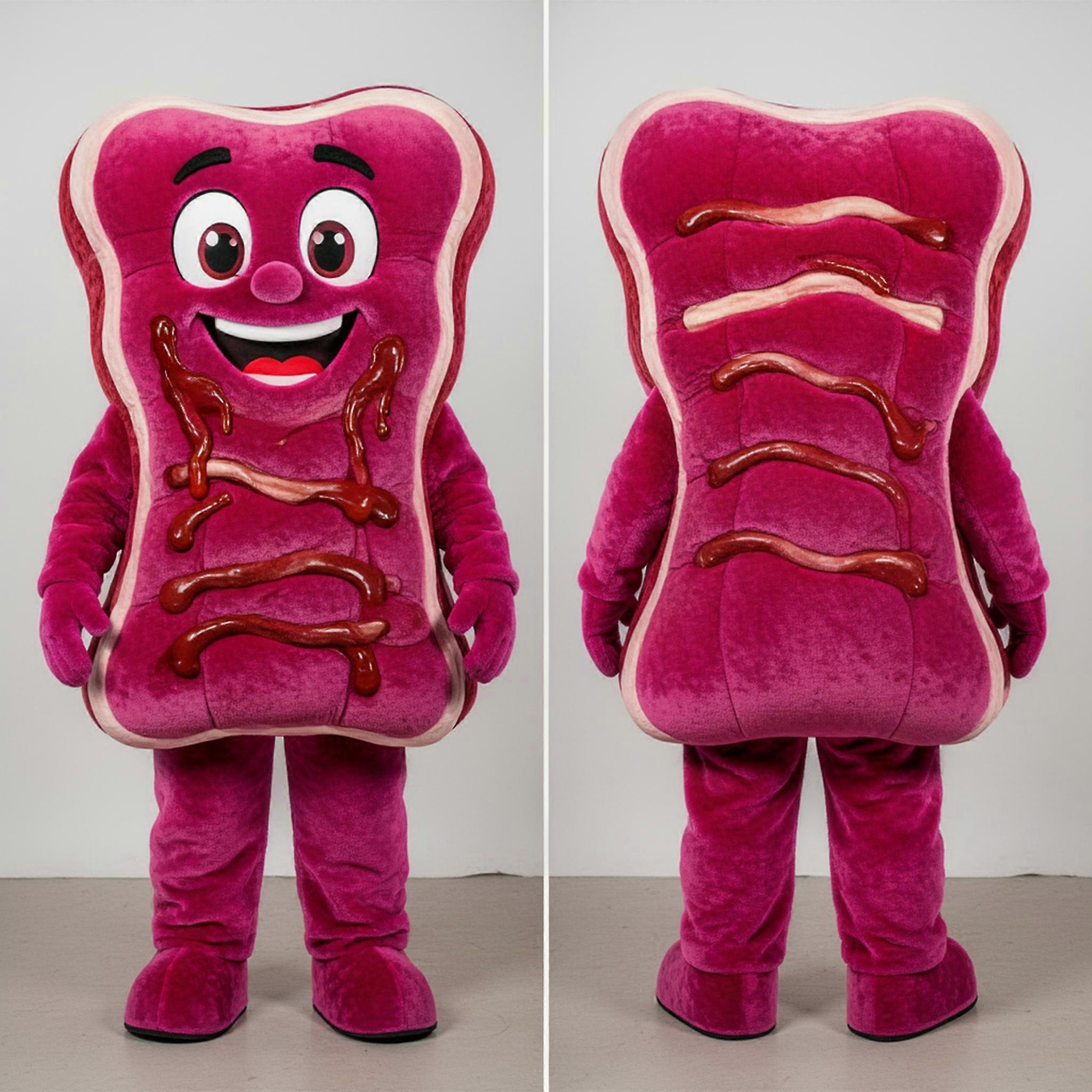 MASTICOT Magenta Vibrant Bbq Ribs Mascot