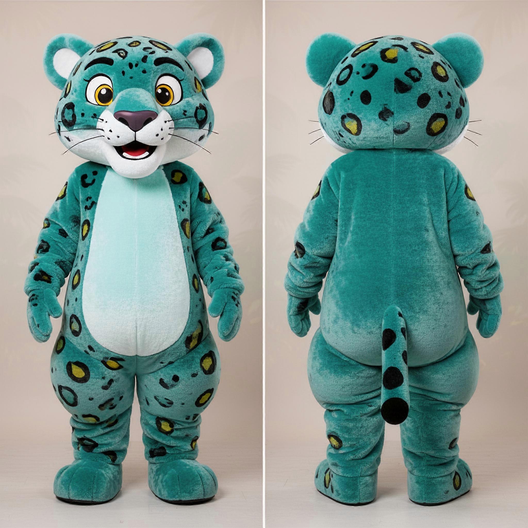 MASTICOT Teal Broad Shouldered Jaguar Mascot