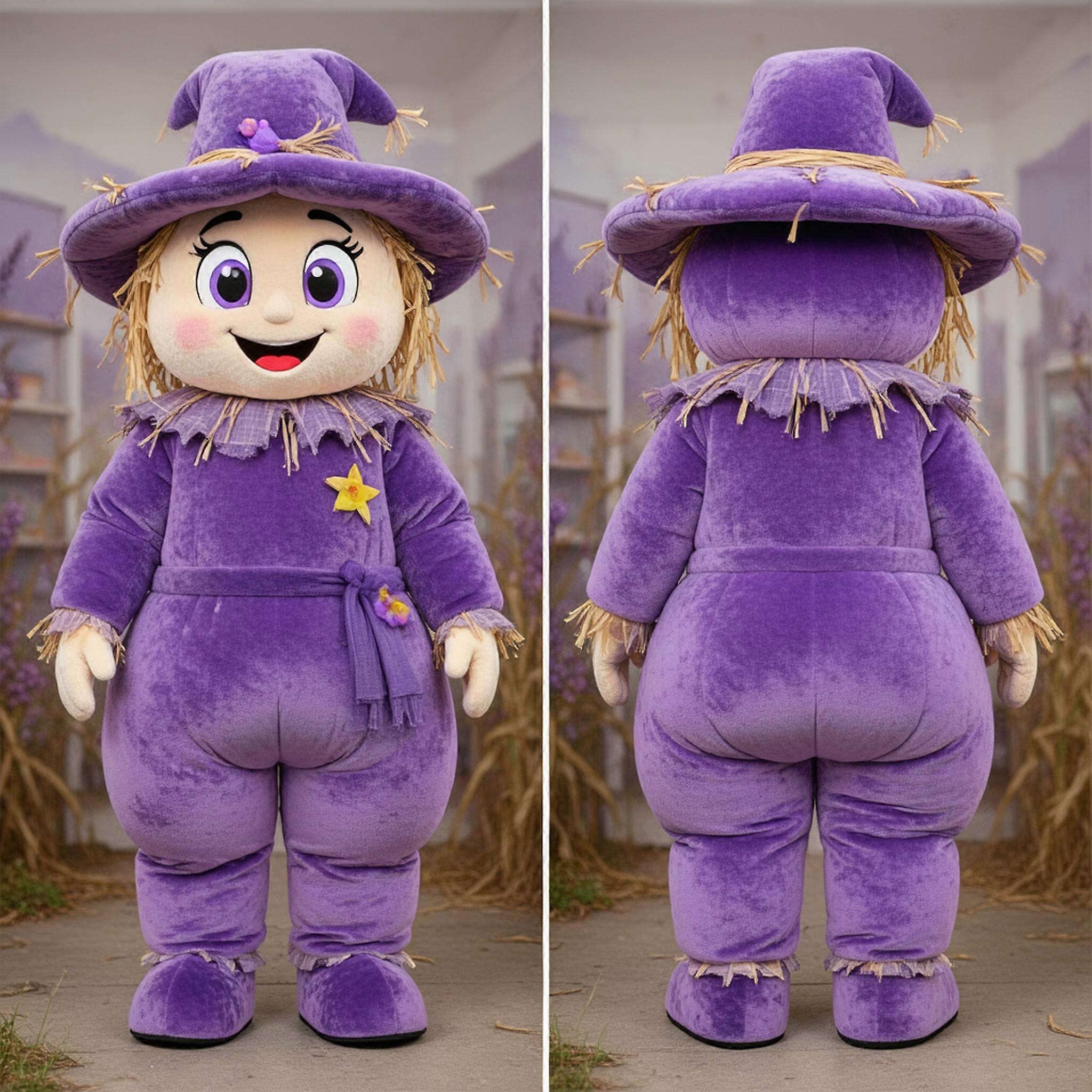 MASTICOT Lavender Velvety Scarecrow Mascot