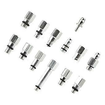 13Pcs/Set Bike Hydraulic Brake Bleed Connector Aluminum Alloy Brake Oiling Joint Connected To The Oil Hose With The D6 Adapter