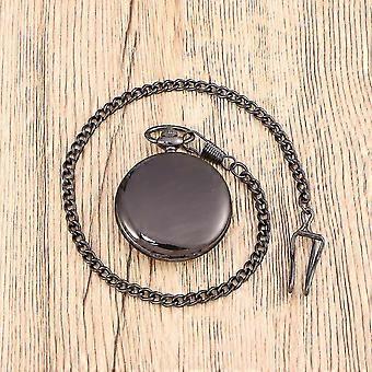 Mens Blank Stainless Steel White Dial Arabic Numeral Pocket Watch