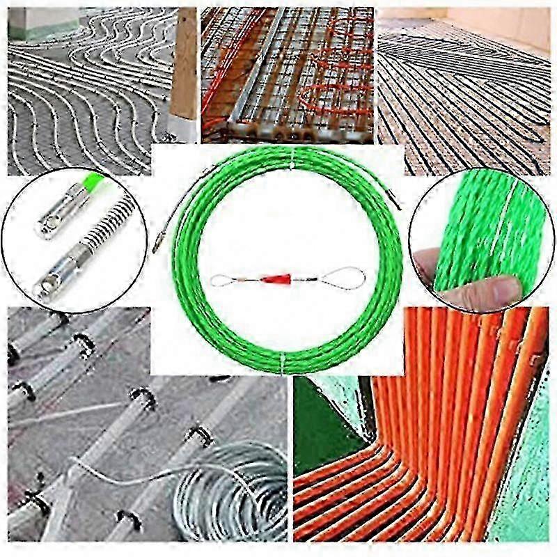 Through-Wall Electrical Cable Pulling: 10M 33Ft 4.5Mm PET Fish Tape Cable Puller Kit