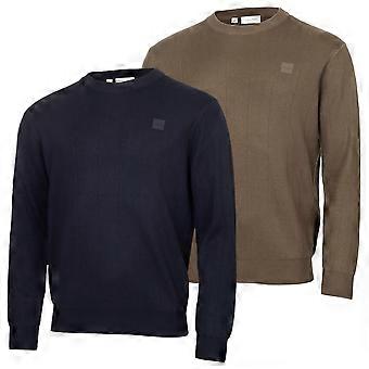 Calvin Klein Sherfield herentrui met ribbels, isolatie en ronde hals voor golf