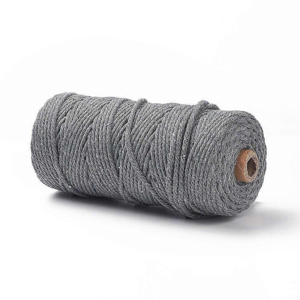 1roll 100M String Threads for Crafts Knitting Making Gray 3mm 109.36 Yards(100m)/Roll