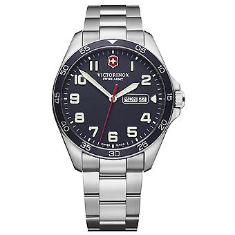 Victorinox field watch quartz analog man watch with stainless steel bracelet V241851