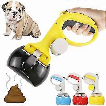 Pet Pooper Picker Dog Poop Scooper Jaw Poop Scoop Shovel Animal Waste Pickers Yellow- Aespa,C