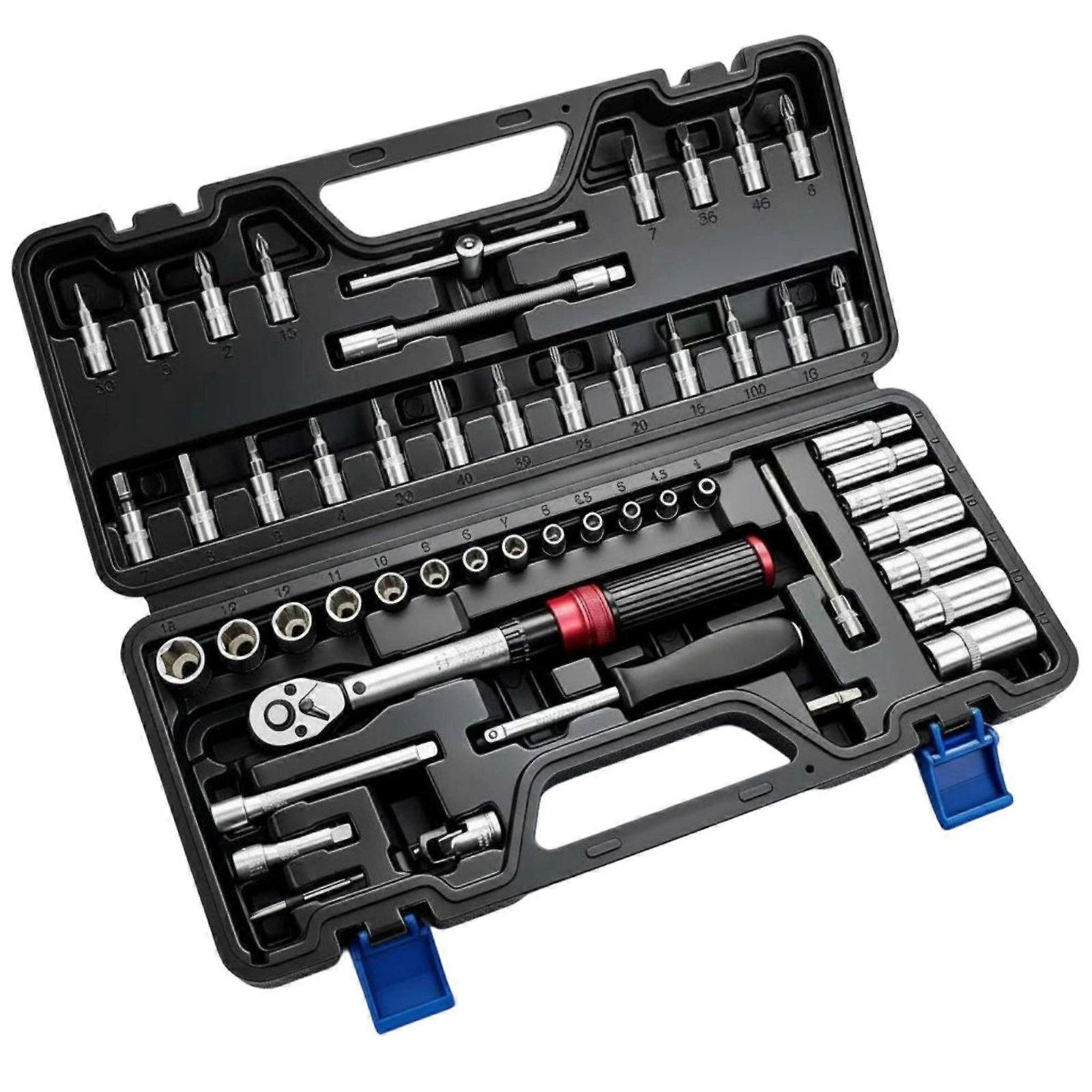 51 Pieces Rotational Force Wrench Set Storage Case Hand Tool Quick Release