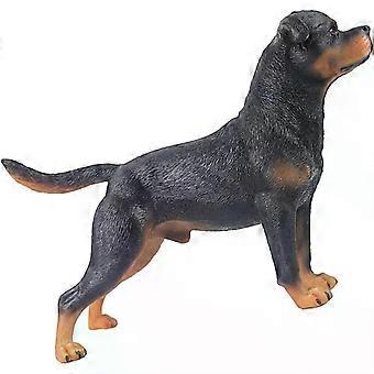 Rottweiler Dog Model Plastic Black Figure for Boys and Girls
