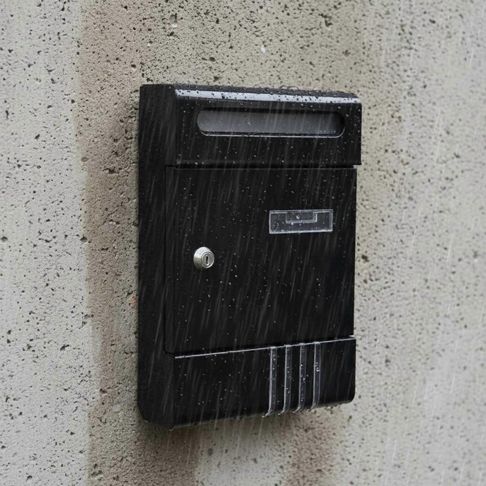 Wall-Mounted Locking Mailbox Weather-Resistant Wall-Mounted Metal Mailbox