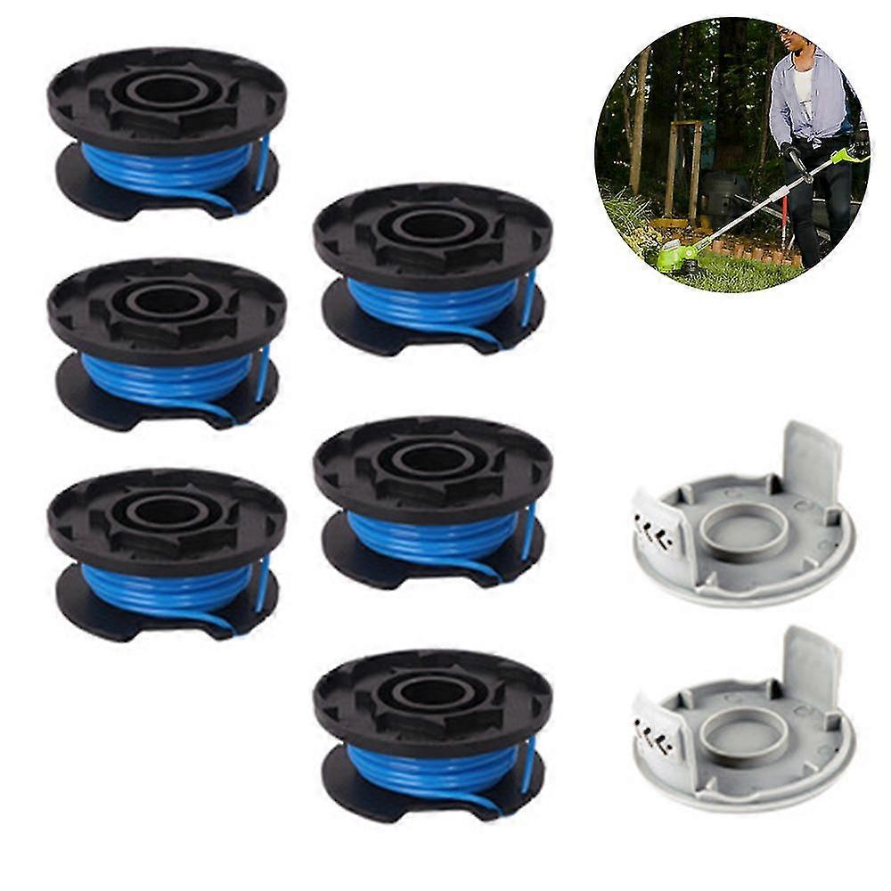 YAPEEN Ersatzspulen Für Ryobi Unkrautfresser – 12 Spulen + 2 Kappen, 3,4 M, 0,2 Cm Schnur