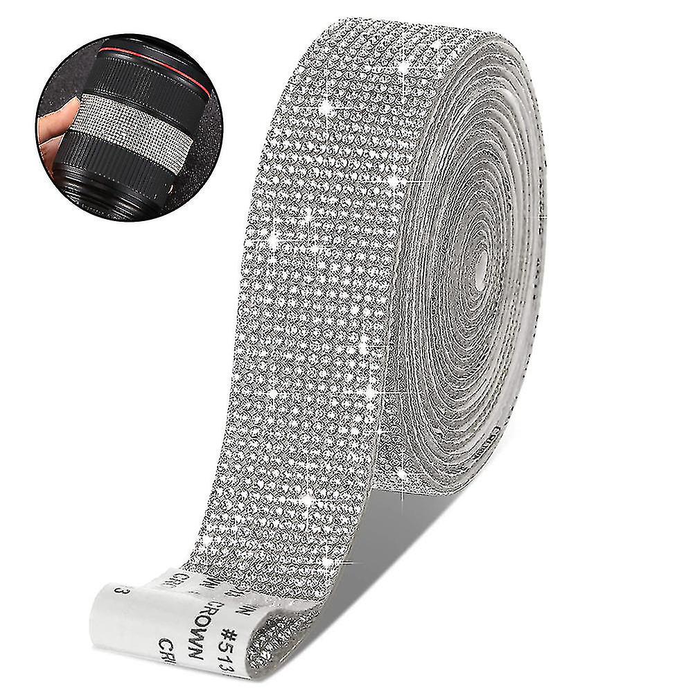 Rhinest Strips Bling Ribbon,silver