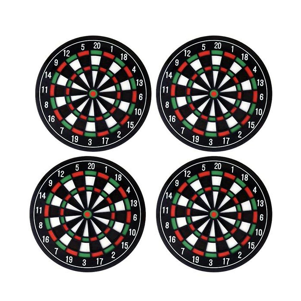 4 Pcs Heat Resistant Creative Dart Board Pattern Cup Mat Drink Pads