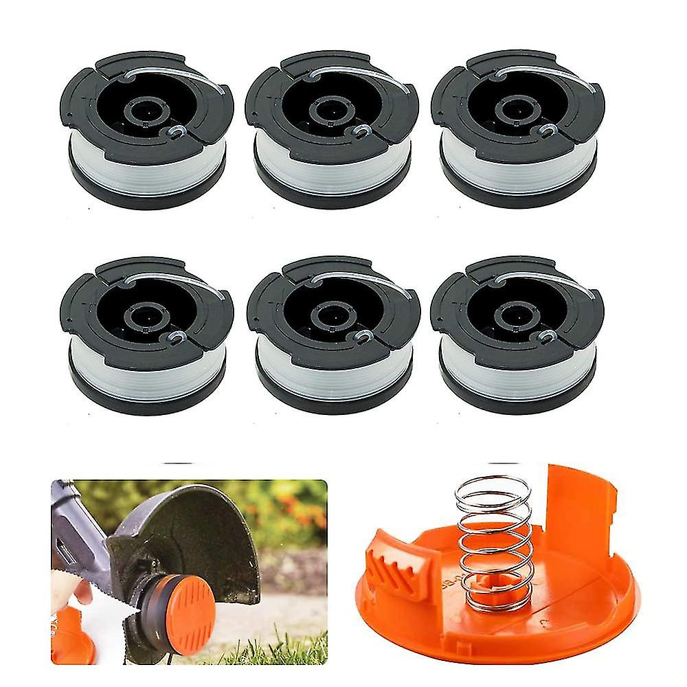 Pack Of 6 Replacement Line Spools, Replacement Spool For Grass Trimmers, Lawn Trimmer Line Spool, Tr