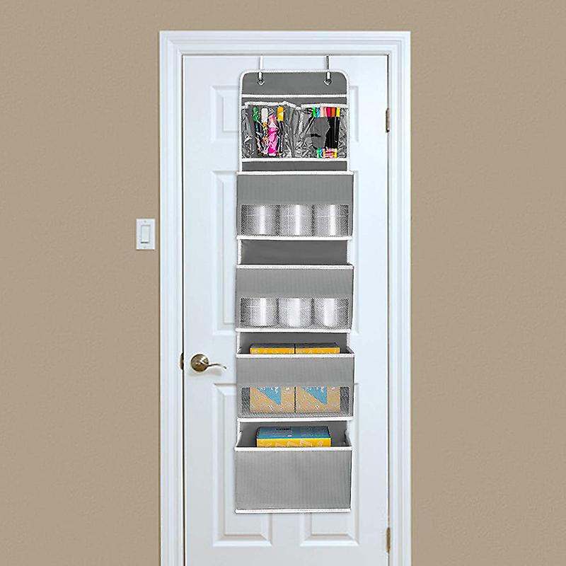 Door/Wall Mount 4 Clear Window Pocket Organizer