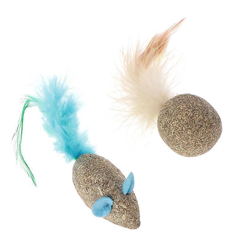 Animal de compagnie Cat Plume Catnip Ball Mouse Toy Kitten Catch Chewing Playing Toy