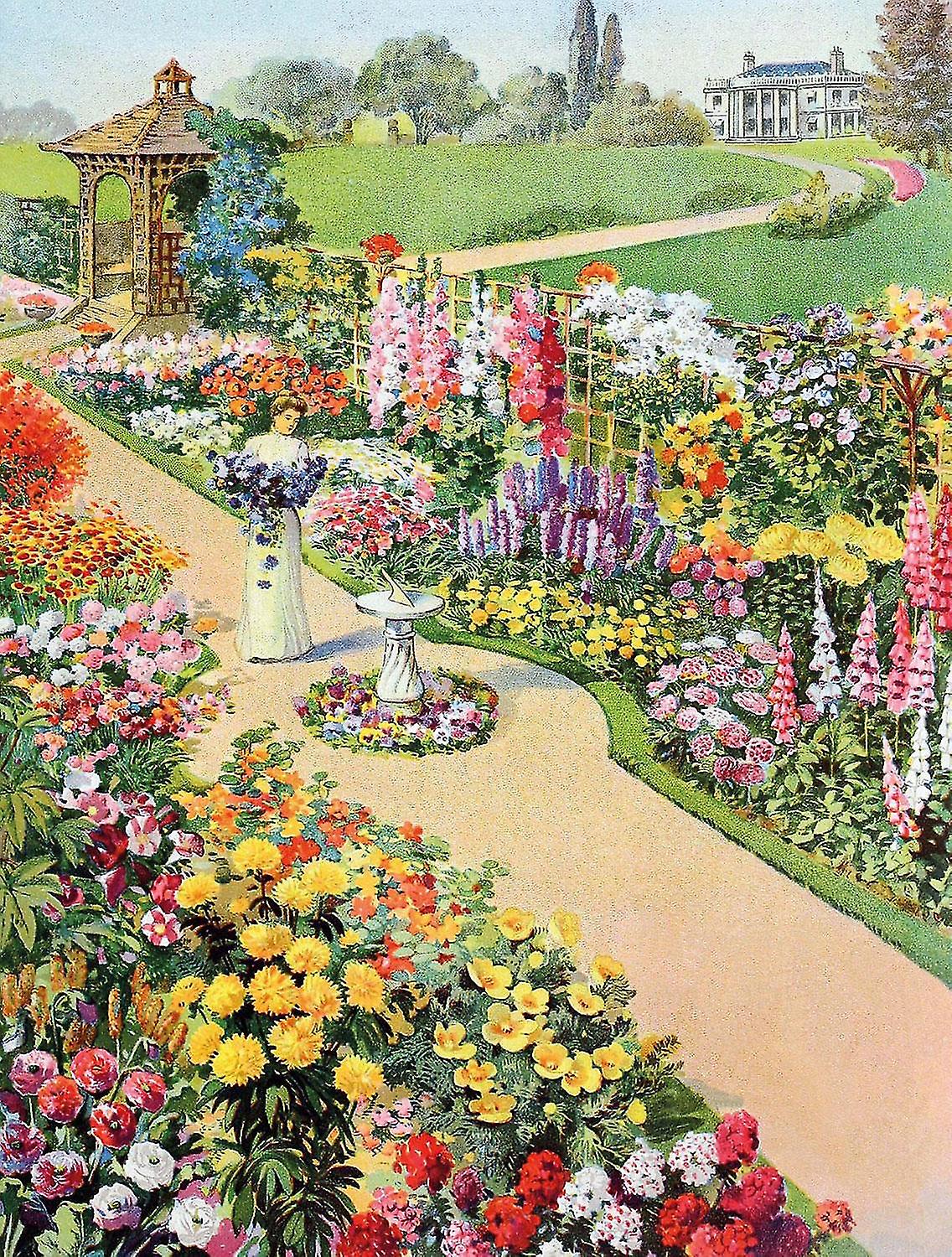 Victorian Garden Jigsaw Puzzle (1000 Pieces)