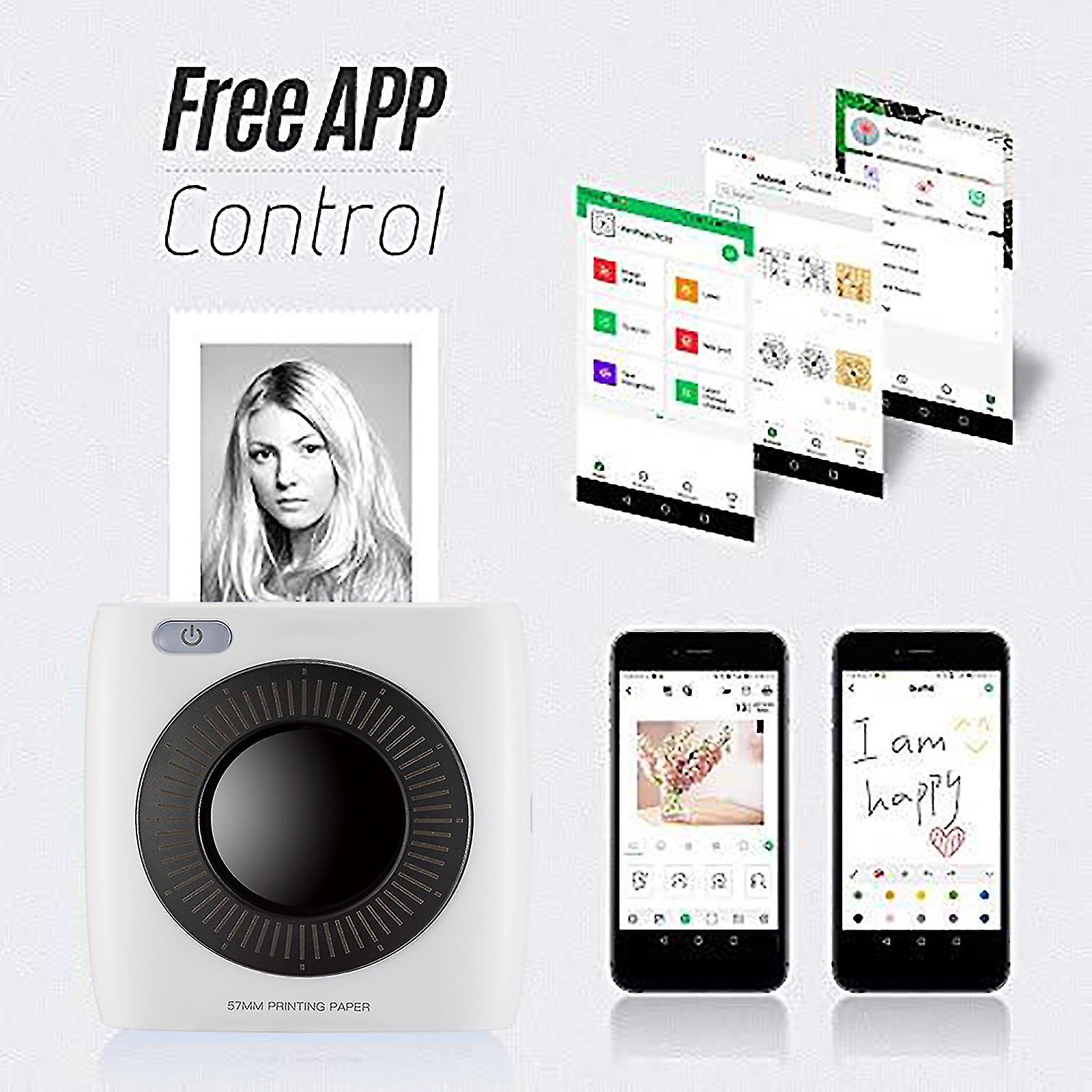 サーマルポータブルBluetoothプリンタ57mmミニワイヤレスポス画像写真電話用