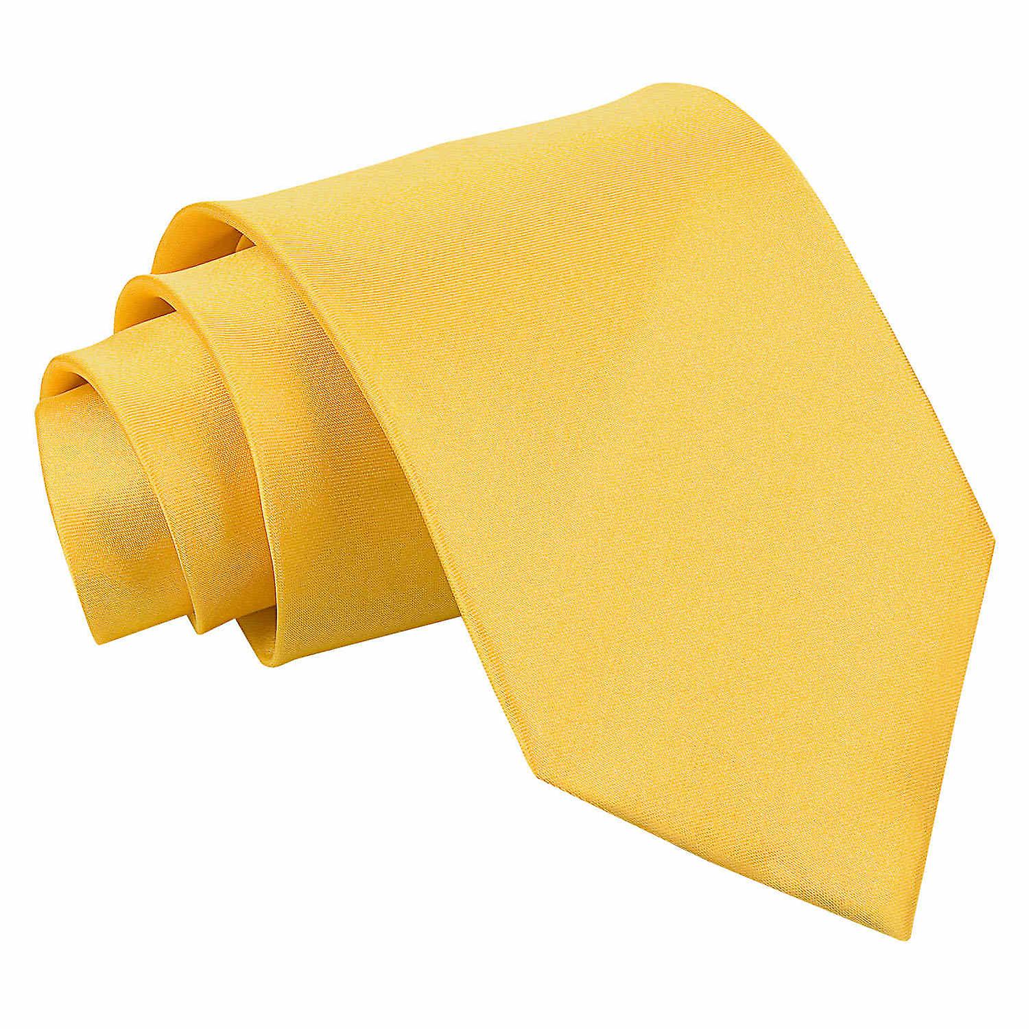 Marigold Plain Satin Extra Long Tie