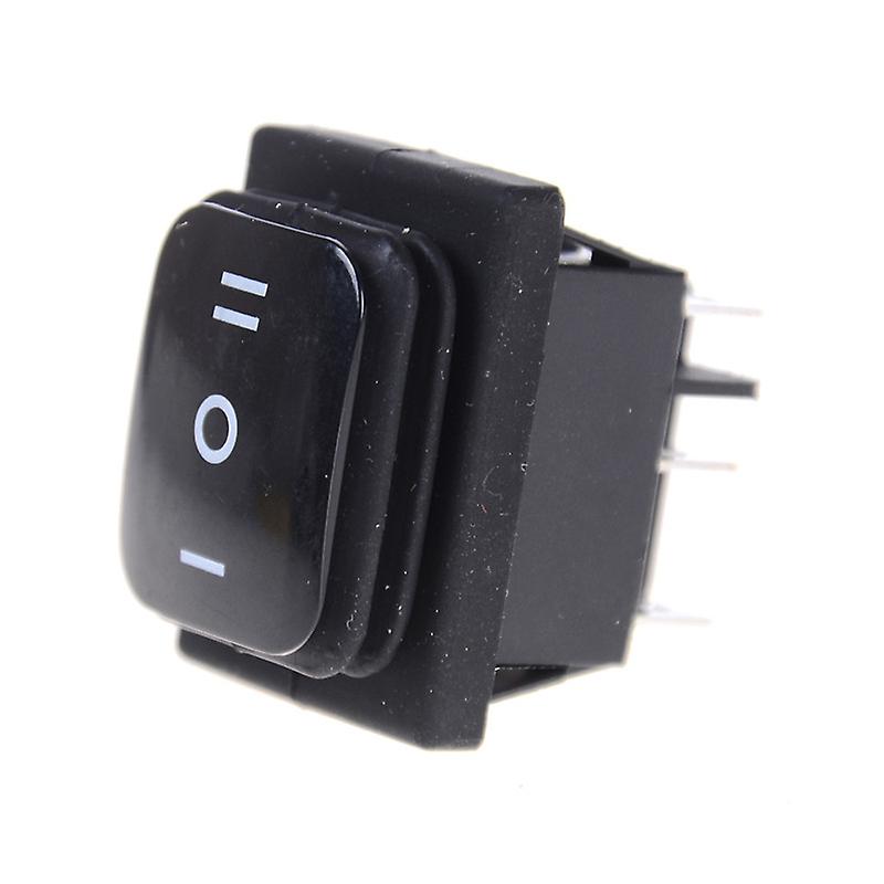 12V Black Waterproof 6Pin DPDT Self Locking Rectangle Rocker Switch HFMQV