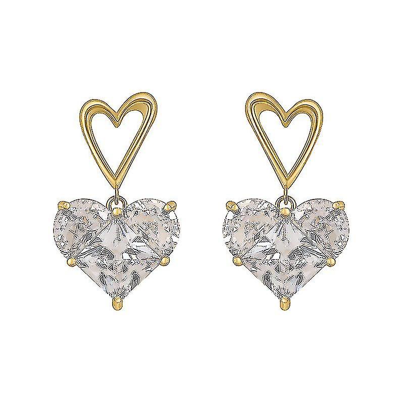 2 paires de Ins Niche Design Net Boucles d’oreilles Light Luxury Temperament Zirc