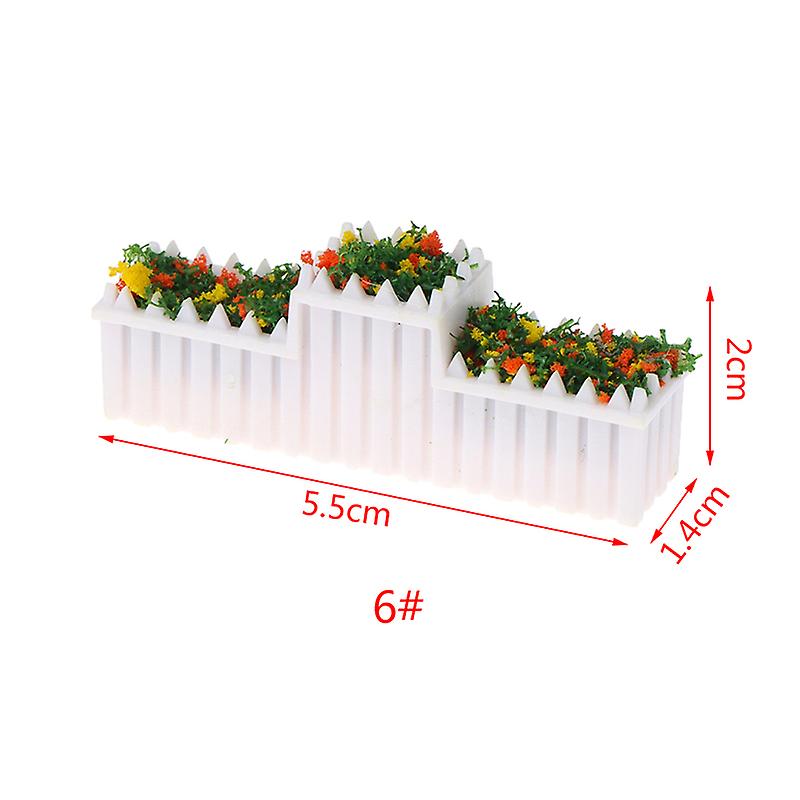 1:12 Dollhouse Miniature Flowers Garden Flower Bed Flower Pot Potted Plant Model