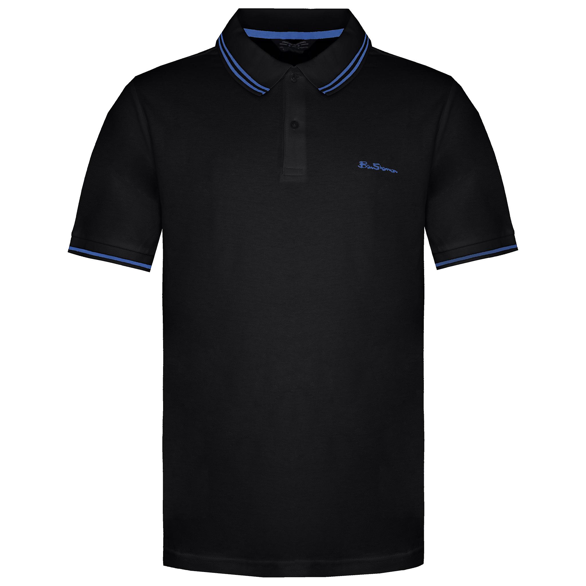 Ben Sherman经典版黑色墨水尖男士双尖Polo衫 0072550 290