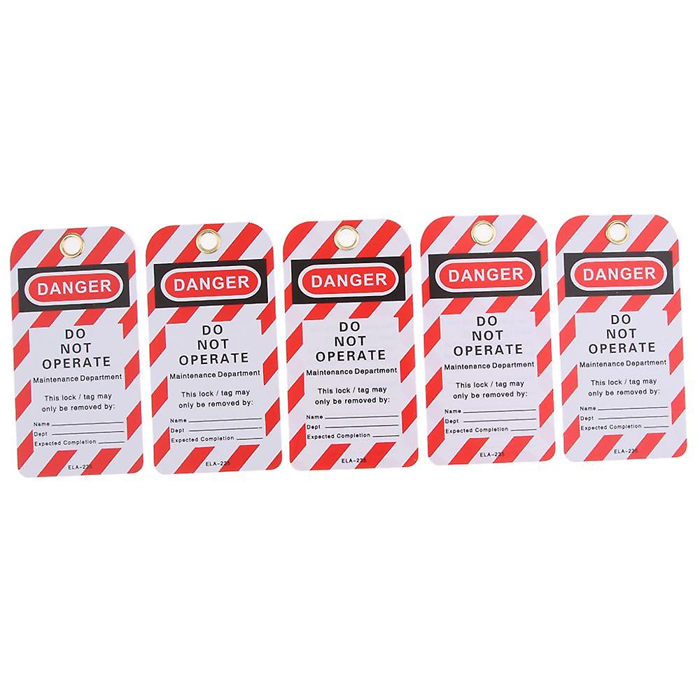5pcs Security Key Lockout Tagout Tag Security Name Tagging Note Label Card