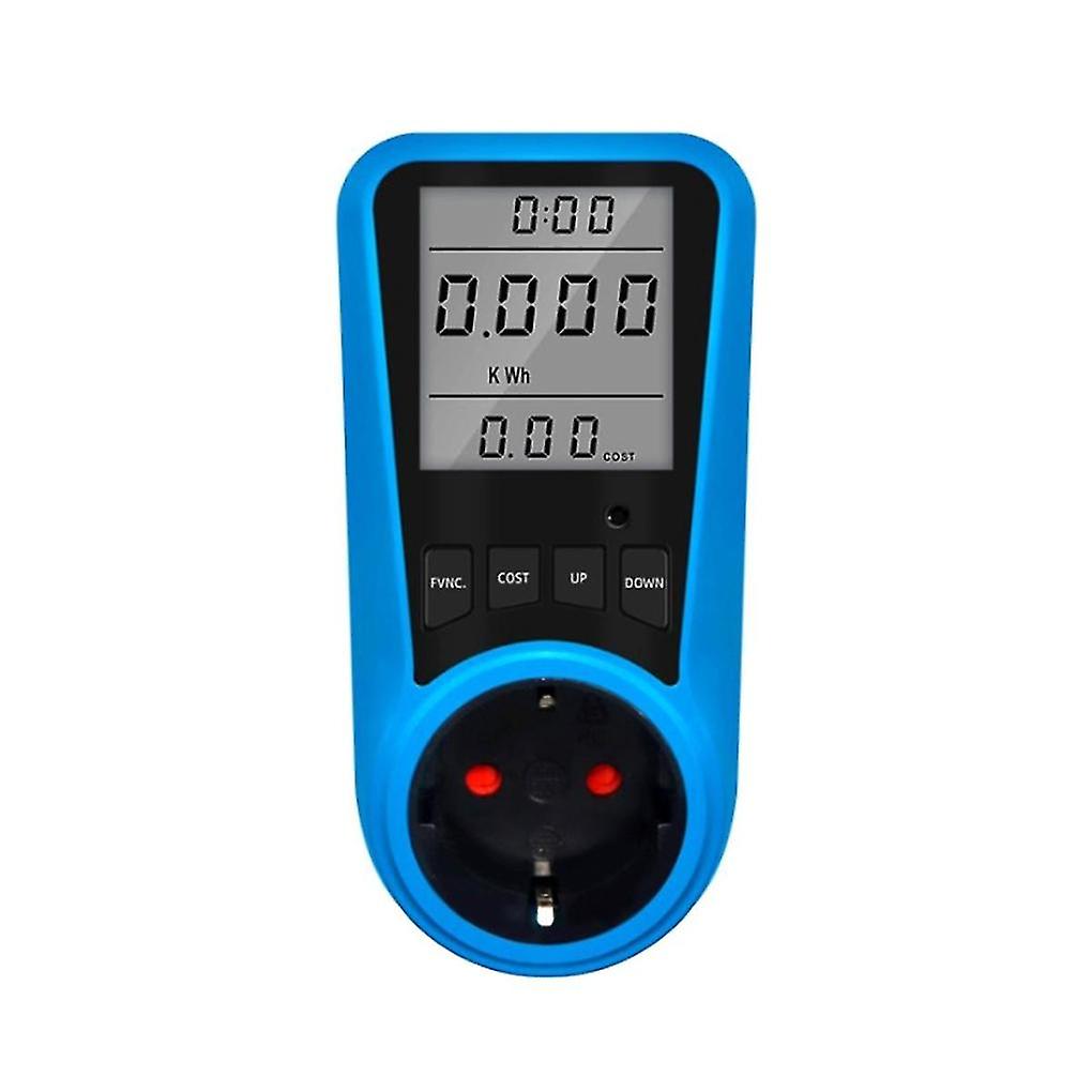 Socket Digitale Stroommeter Voltmeter Ac Power Meter Tijd Watt Tester Wattmeter - Eu Plug